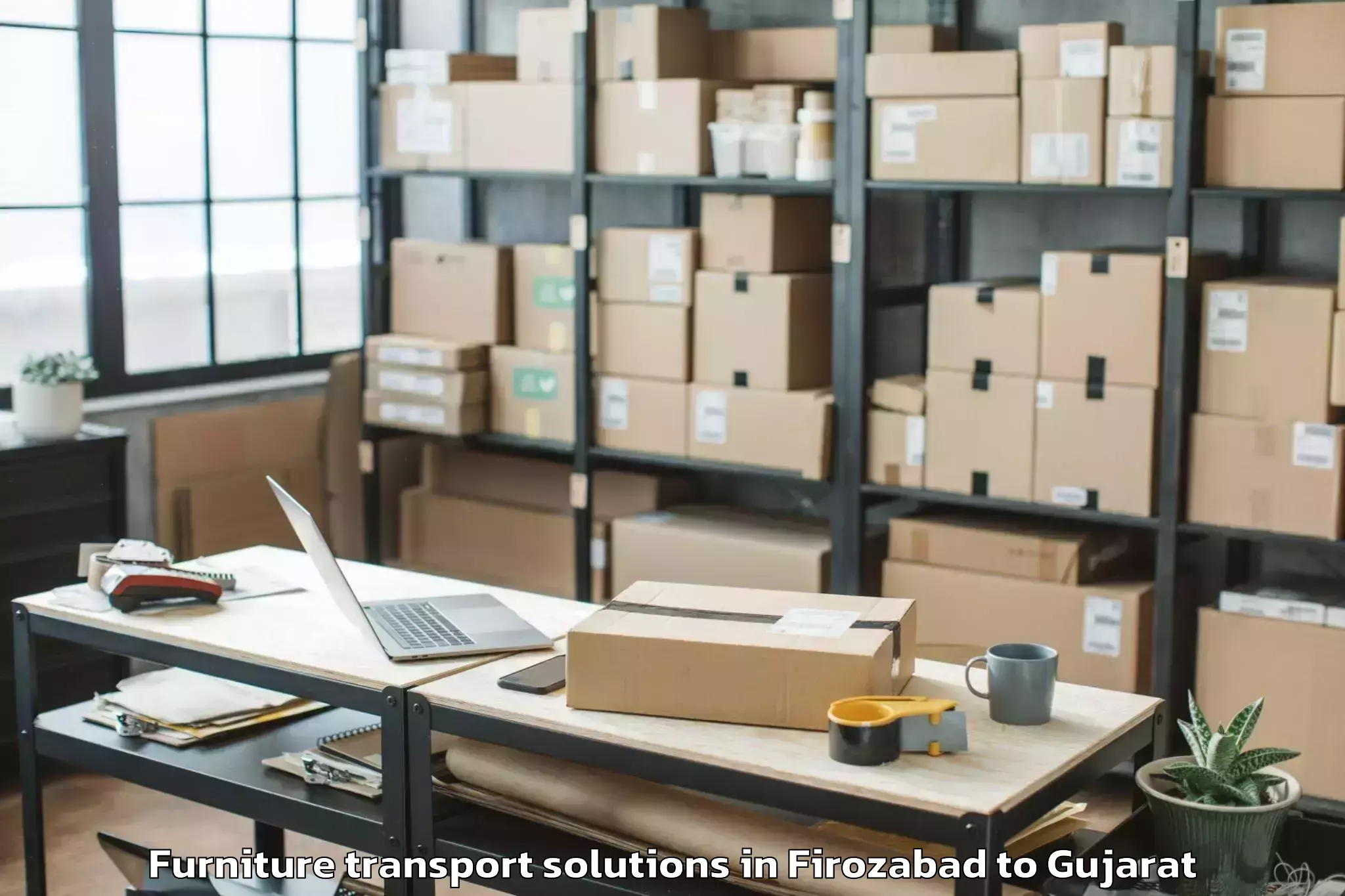 Efficient Firozabad to Ghoghamba Furniture Transport Solutions